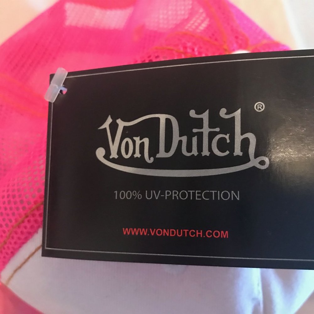 VON DUTCH MAGIC UV PINK VISOR HAT | Pink Fluorescent Visor Glows!! - Picture 11 of 12